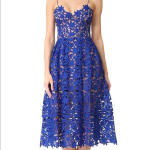 Self Portrait royal blue azalea dress size 4